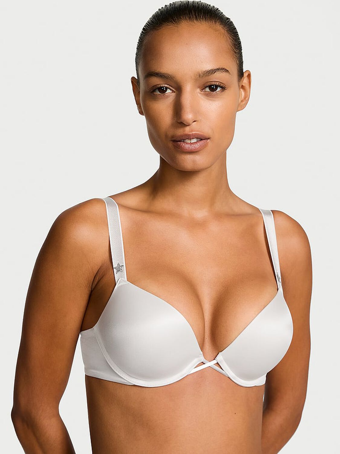 vs Very Sexy Bombshell Add-2-Cups Starstruck Shine Push-Up Bra Delfin Grey 1 of 4 