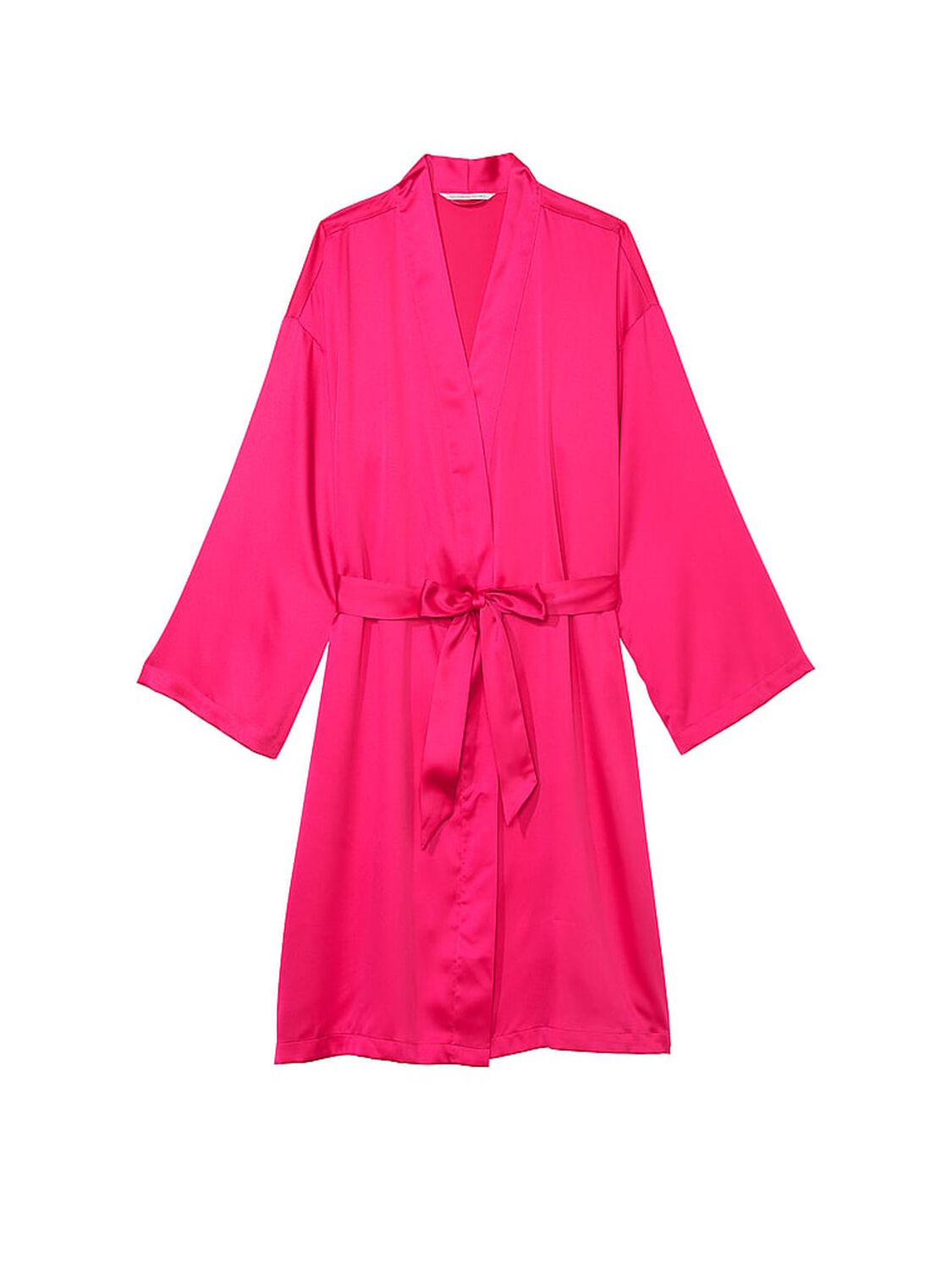 vs Victoria's Secret Satin Midi Robe Hot Pink 3 of 3 