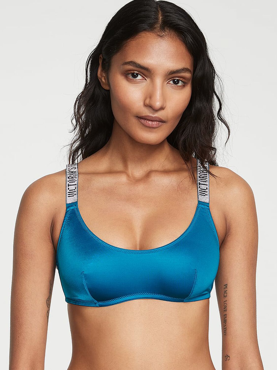 vs Very Sexy Shine Strap Micro Bralette Evening Tide 1 of 3 