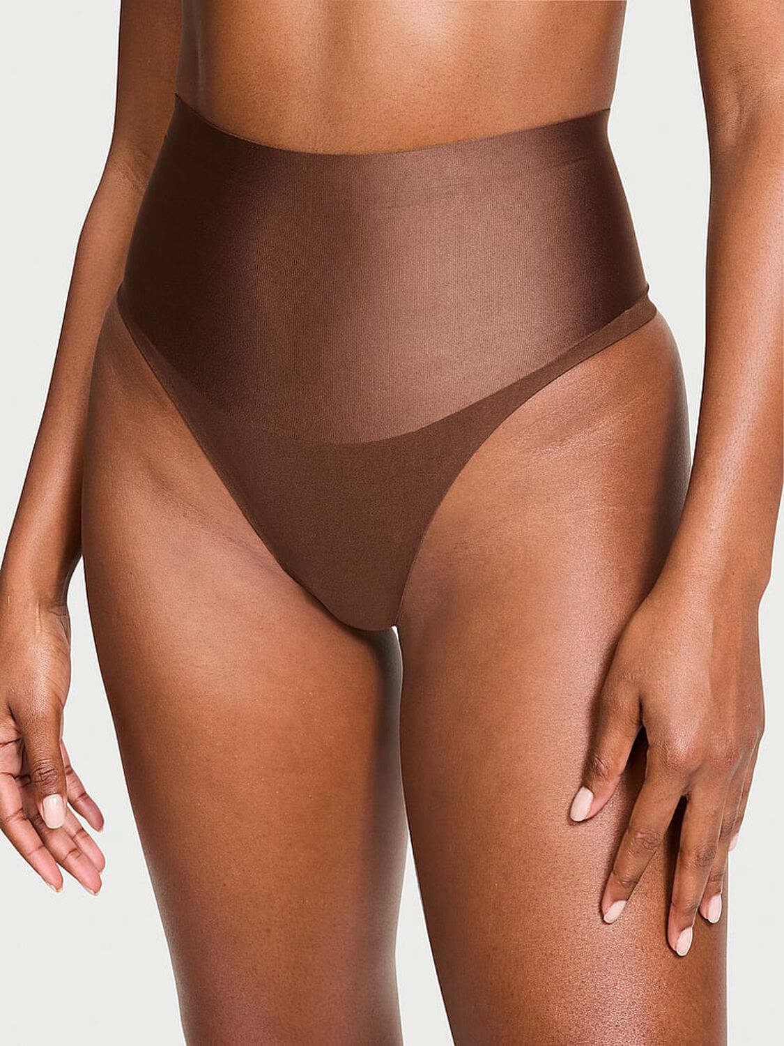 vs Body By Victoria Smoothing Shimmer Thong Panty Ganache 1 of 4 