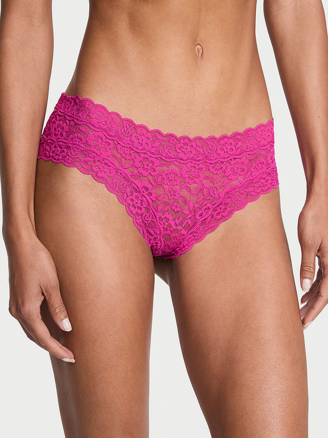 vs The Lacie Lace Strappy-Back Cheeky Panty Allure Pink 1 of 3 