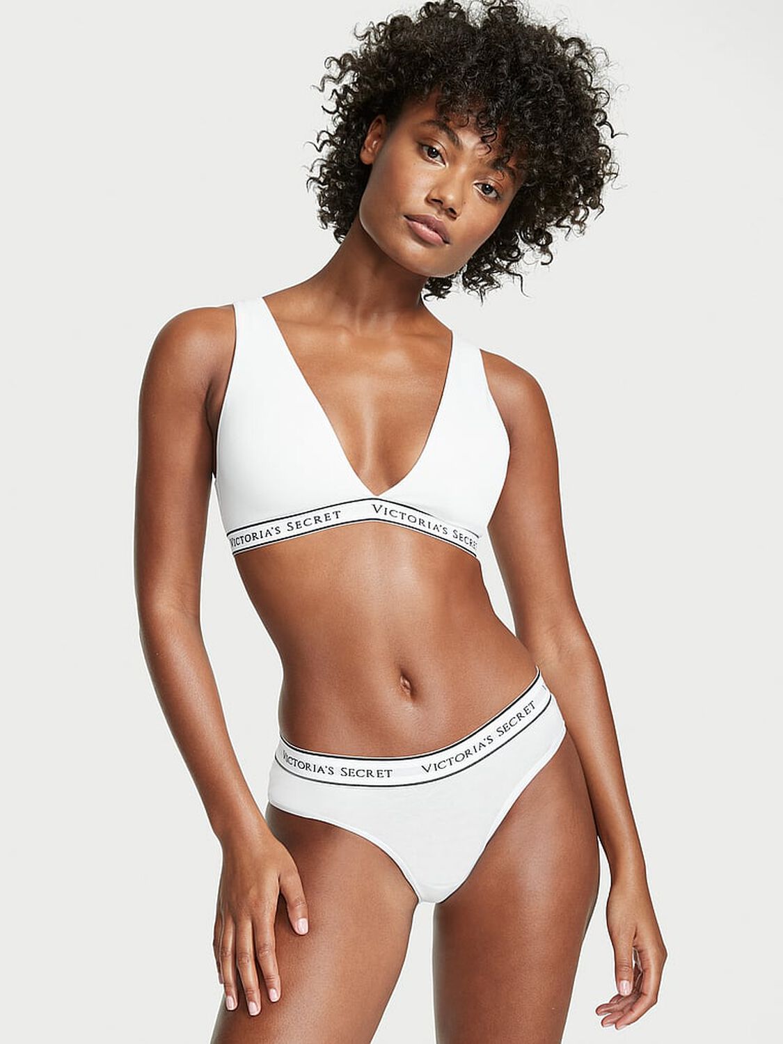 vs Cotton Logo Cotton Hiphugger Panty White 4 of 4 
