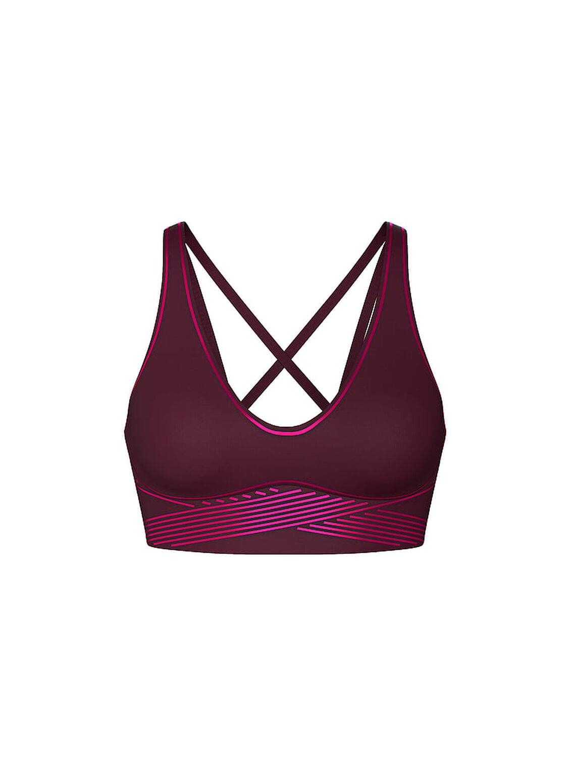 vs Vsx VSX Elevate&trade; Refined Contours Plunge Sports Bra Winter Wine 3 of 4 
