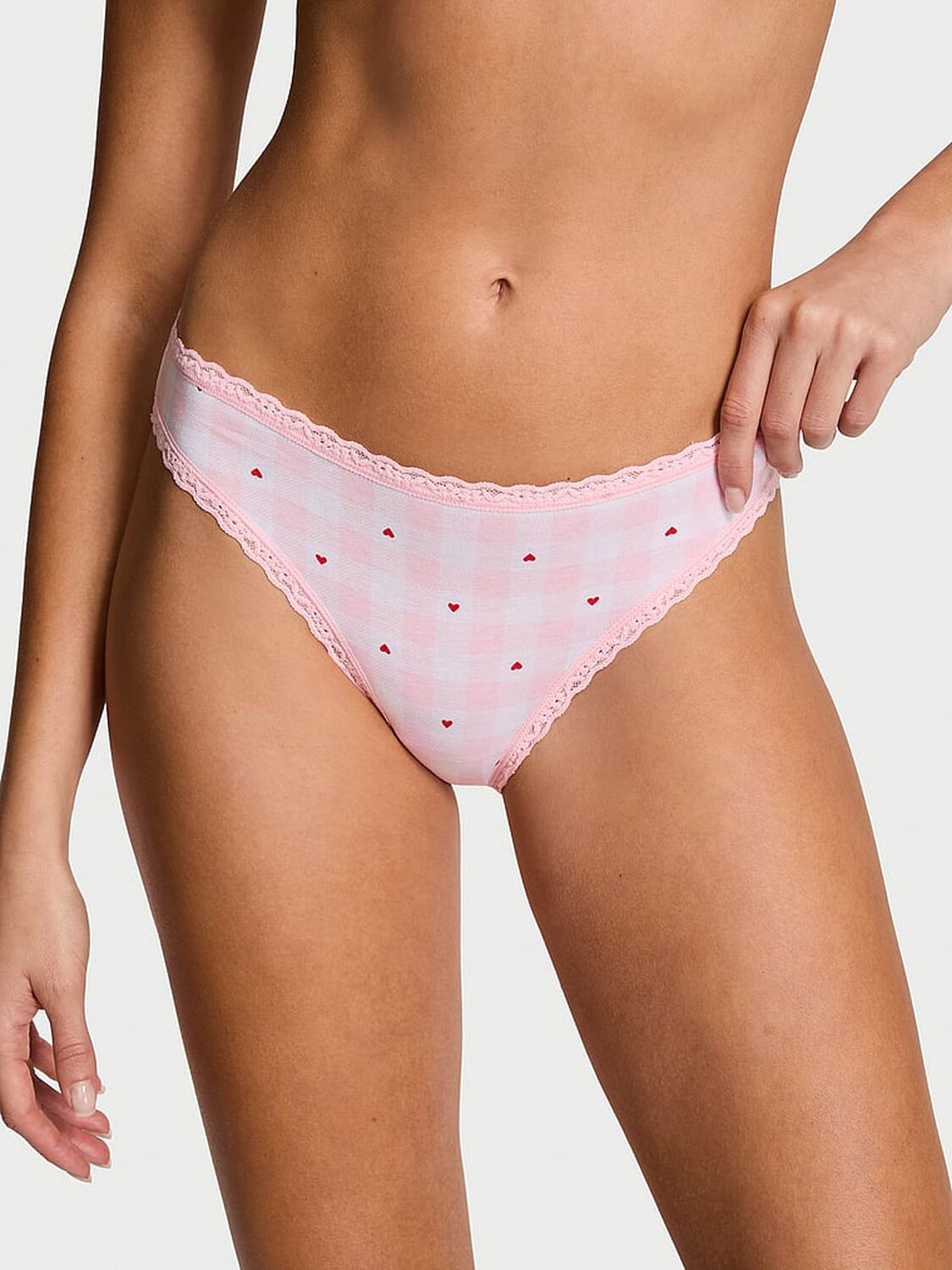 vs Lace Trim Lace-Waist Bikini Panty 1 of 3 