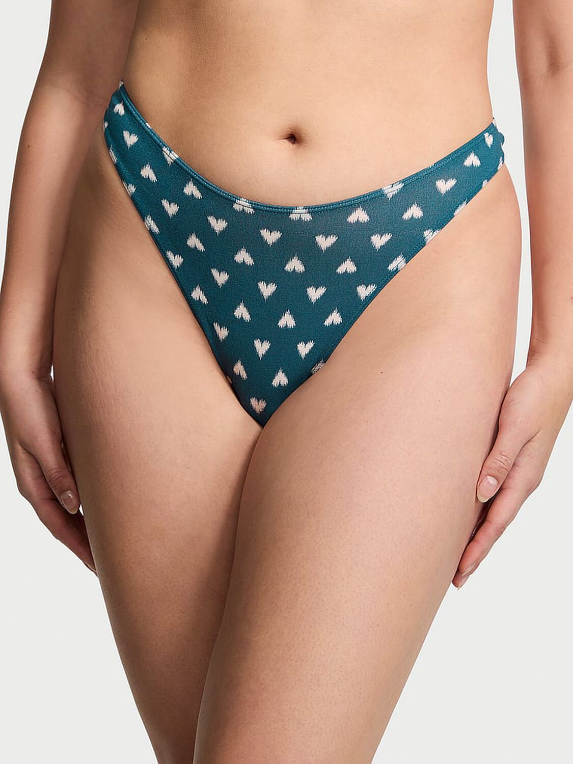 vs Victoria's Secret Stretch Cotton High-Leg Scoop Thong Panty 1 of 4 
