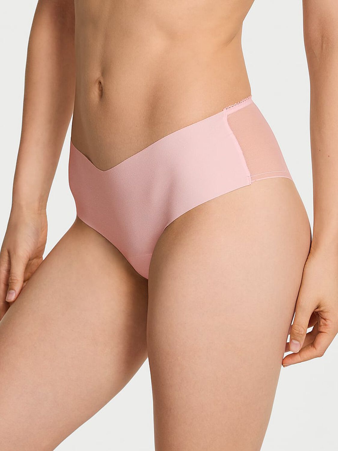 vs No-Show No-Show Sheer Logo Cheeky Panty Angel Pink 1 of 2 