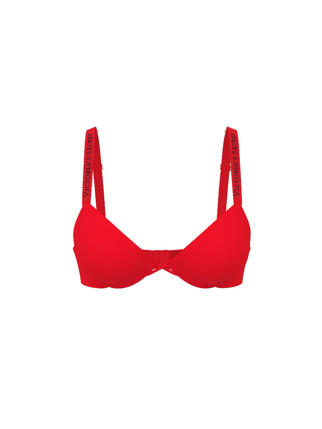 vs Very Sexy Logo Shine Strap Lightly Lined Low-Cut Demi Bra Lipstick 1 of 3 