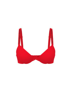 Logo Shine Strap Lightly Lined Low-Cut Demi Bra