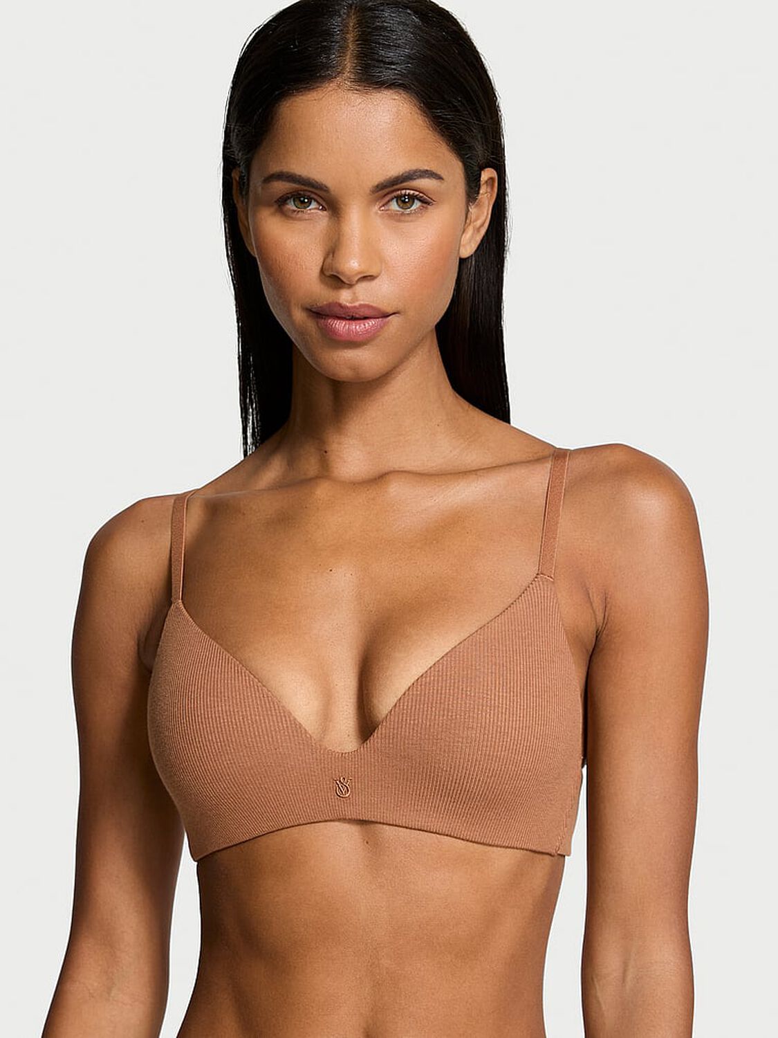 vs The T-Shirt Lightly Lined Wireless Ribbed Cotton Bra 1 of 3 