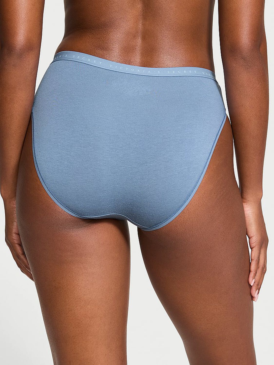 vs Victoria's Secret Stretch Cotton High-Leg Brief Panty Faded Denim 2 of 3 