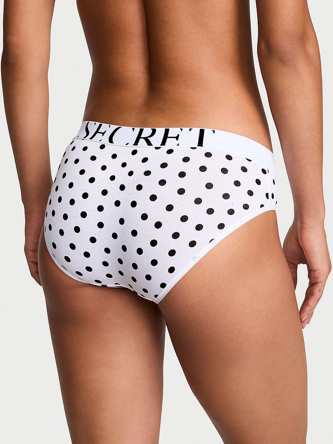 vs Cotton Exploded Logo Cotton Hiphugger Panty Vs White Dots 2 of 3 