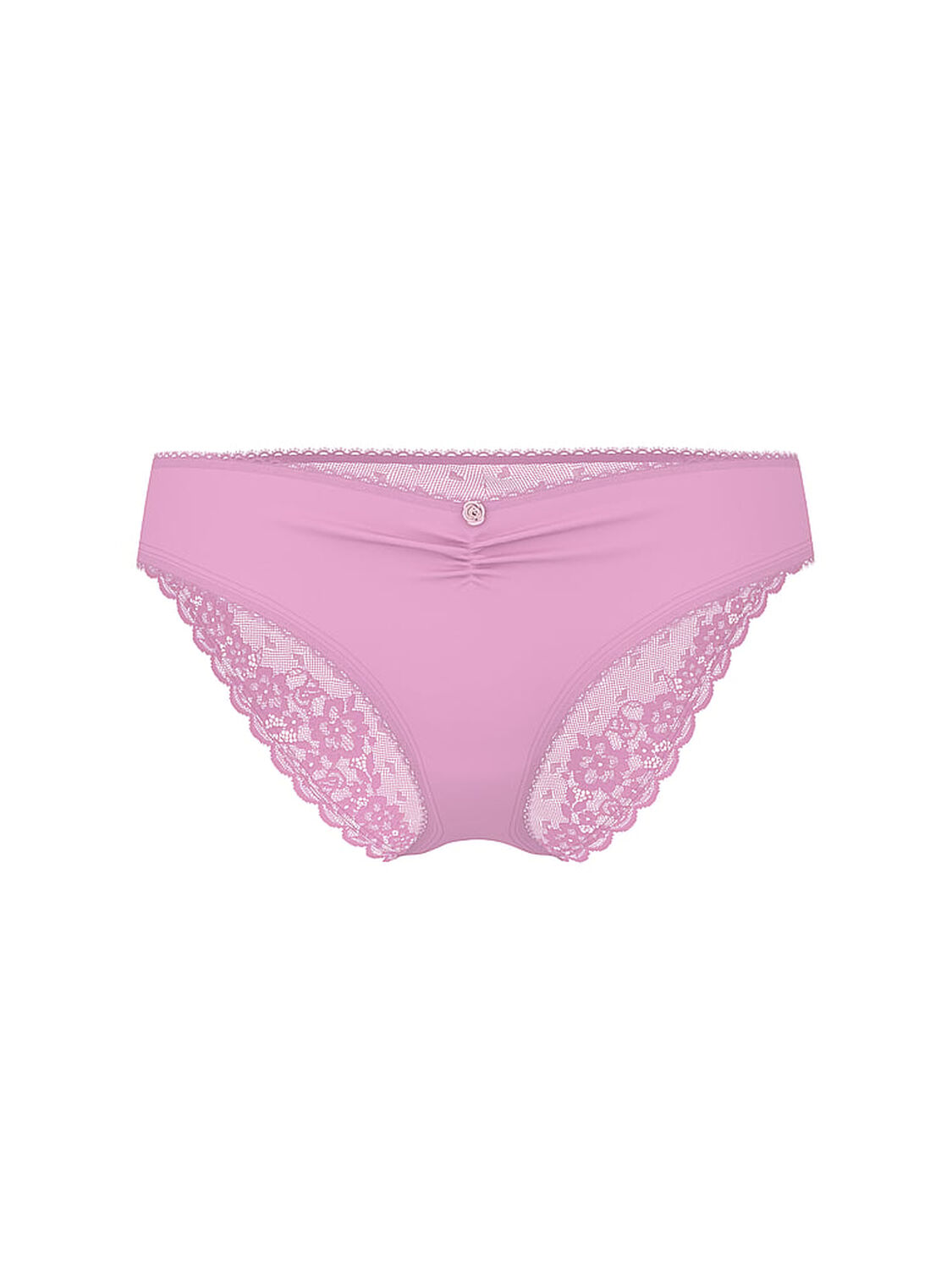 vs Victoria's Secret Stretch Cotton Heart Lace Hiphugger Panty Bikini Pink 3 of 3 