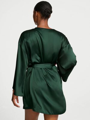 Bride Embellished Satin Short Robe