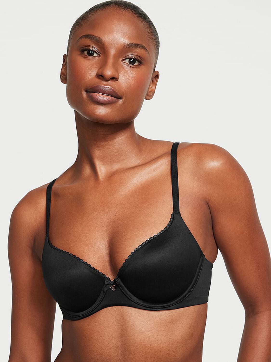 vs Body By Victoria Lightly Lined Smooth Demi Bra Black 1 of 3 