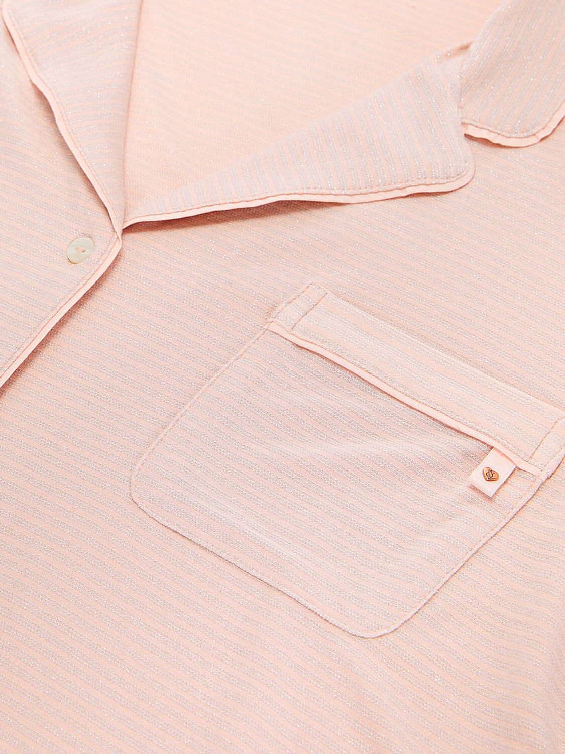vs Victoria's Secret SoSoft&trade; Modal Long Pajama Set Sheer Blush Shimmer Stripes 3 of 3 