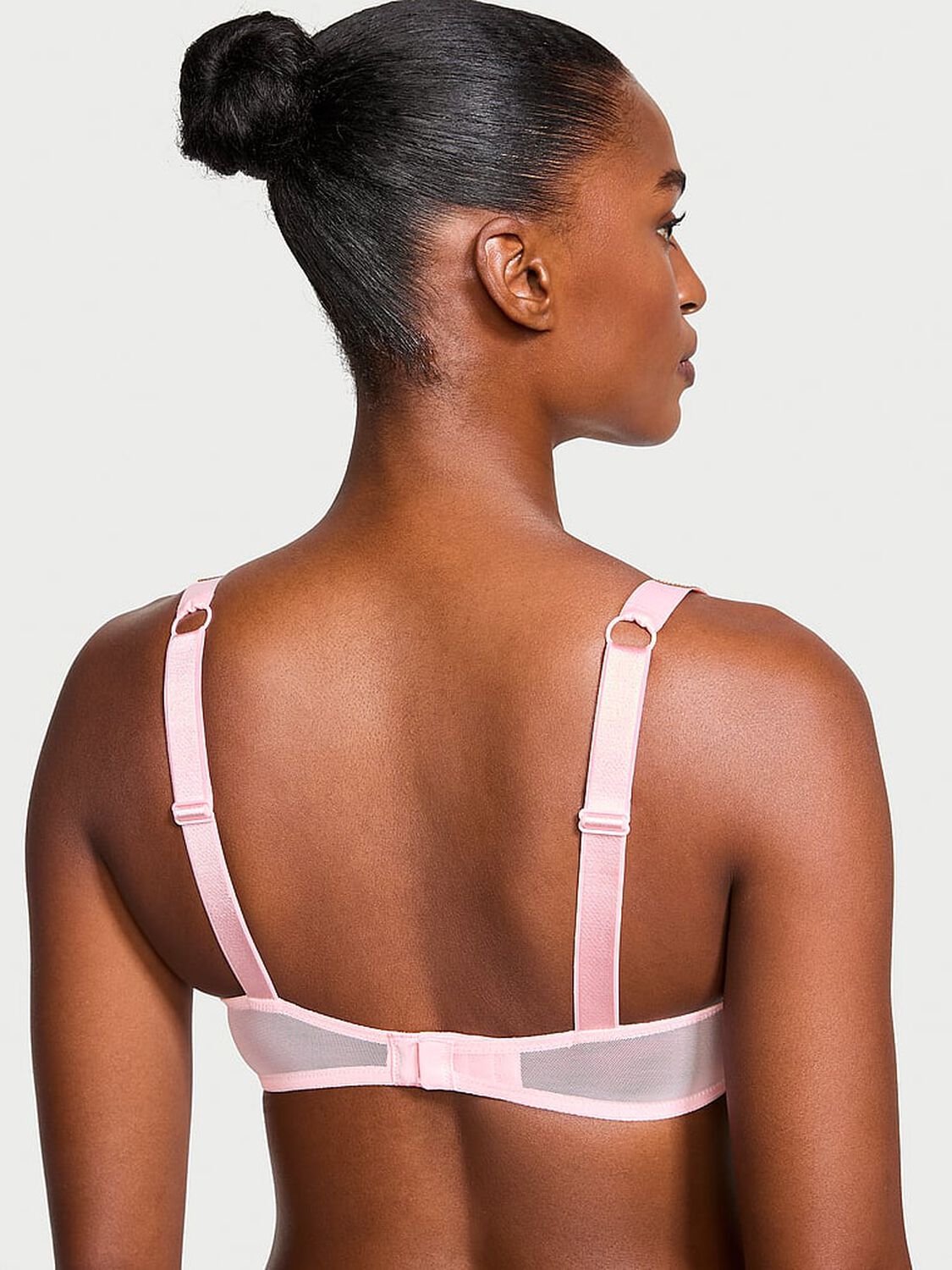 vs Very Sexy Shine Strap Unlined Low-Cut Lace Demi Bra Pretty Blossom 2 of 3 