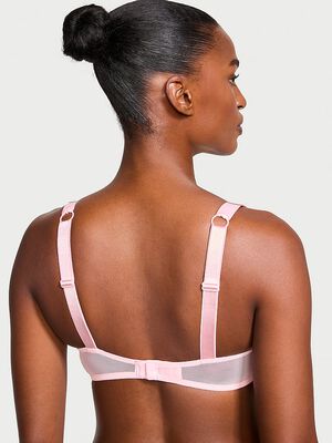 Shine Strap Unlined Low-Cut Lace Demi Bra