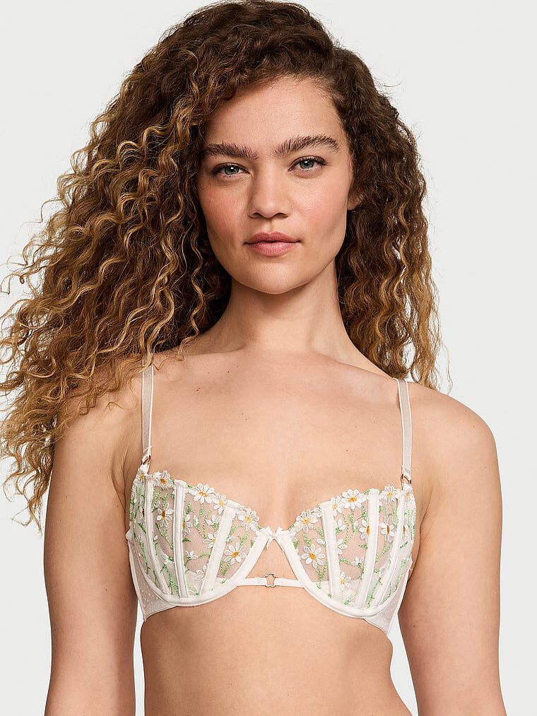 Wicked Unlined Daisy Chain Embroidery Balconette Bra | Victoria's