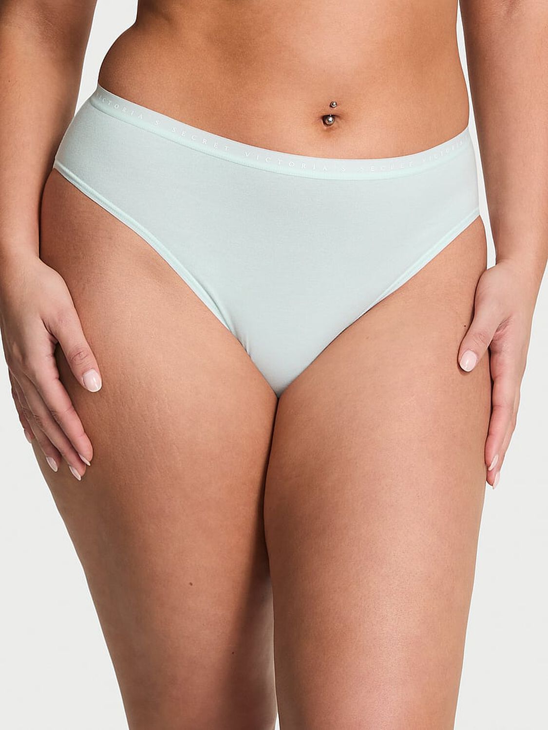 vs Victoria's Secret Stretch Cotton Hiphugger Panty Tradewinds Blue 1 of 3 