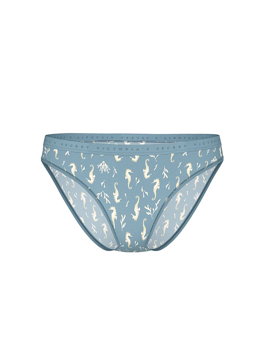 vs Victoria's Secret Body by Victoria Stretch Cotton Bikini Panty Jupiter Blue Seahorses 3 of 3 