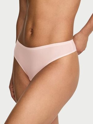 Body by Victoria Flex Shadow Stripe Mid-Rise Thong Panty