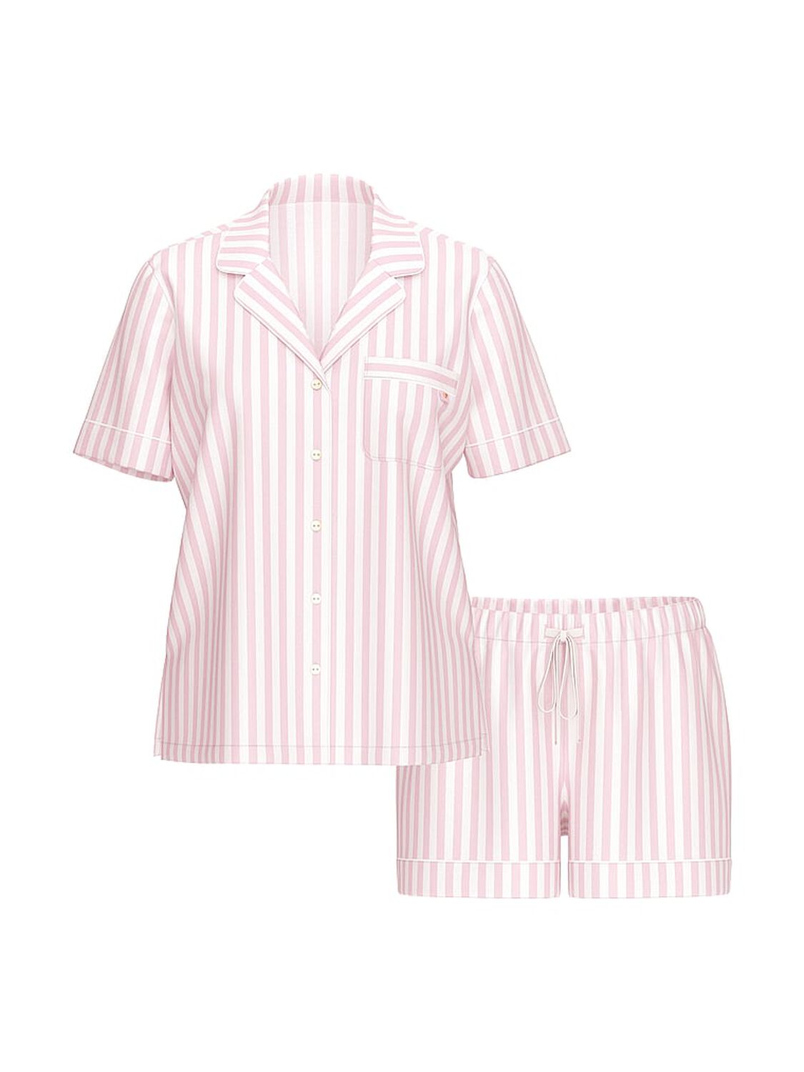 vs Victoria's Secret Modal Soft Short Pajama Set Pretty Blossom Iconic Stripe 3 of 4 