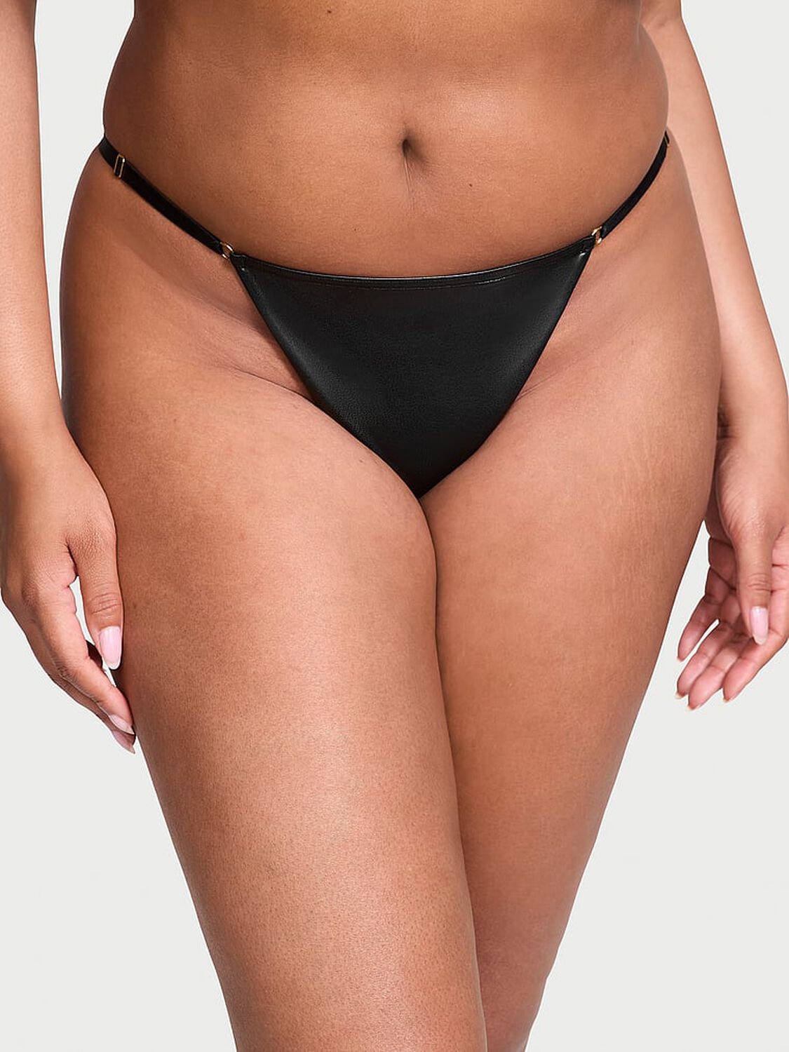 vs Very Sexy Faux Leather Adjustable V-String Panty 1 of 3 