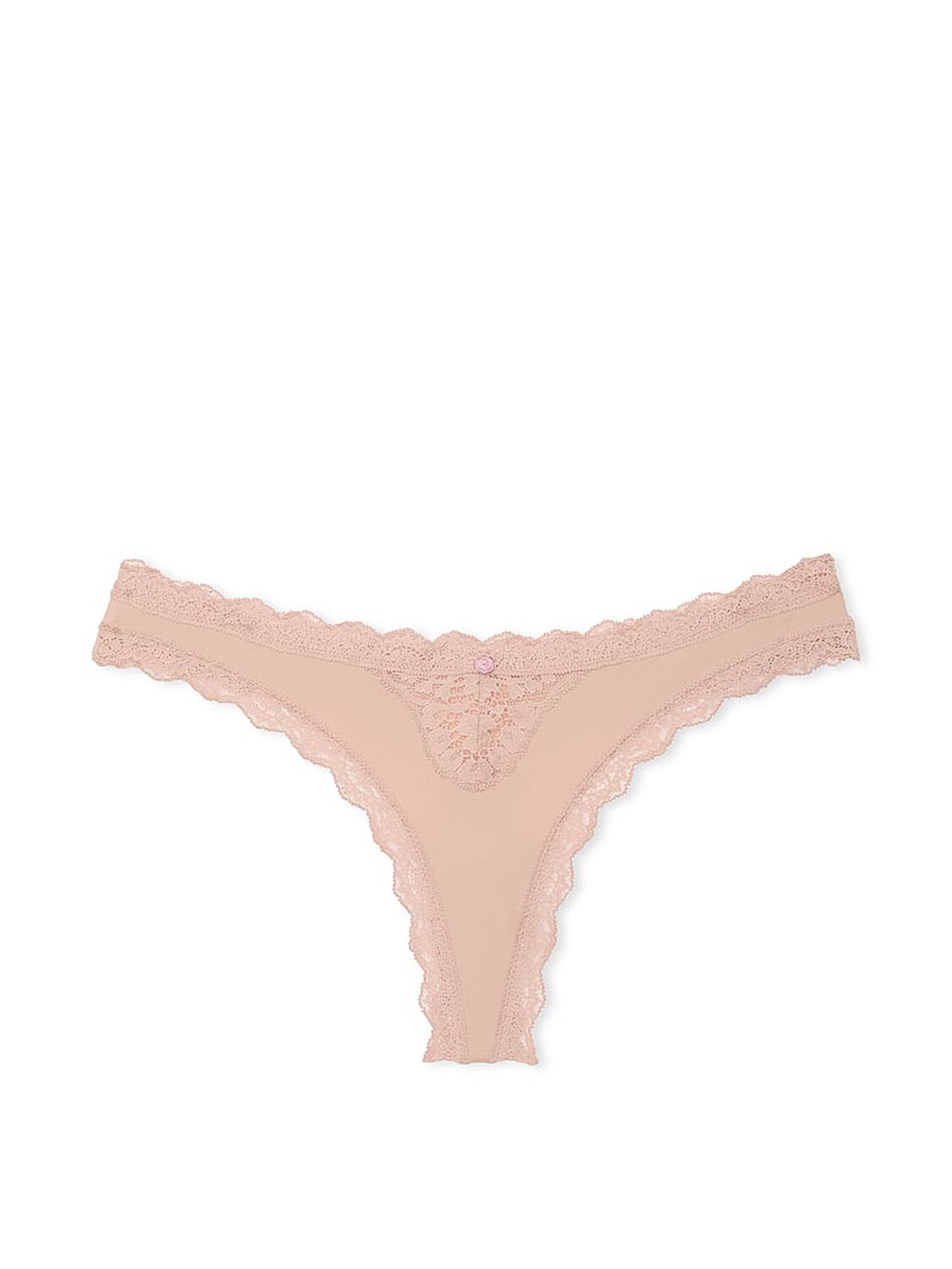 vs Dream Angels Lace-Trim Thong Panty Macaron 3 of 4 