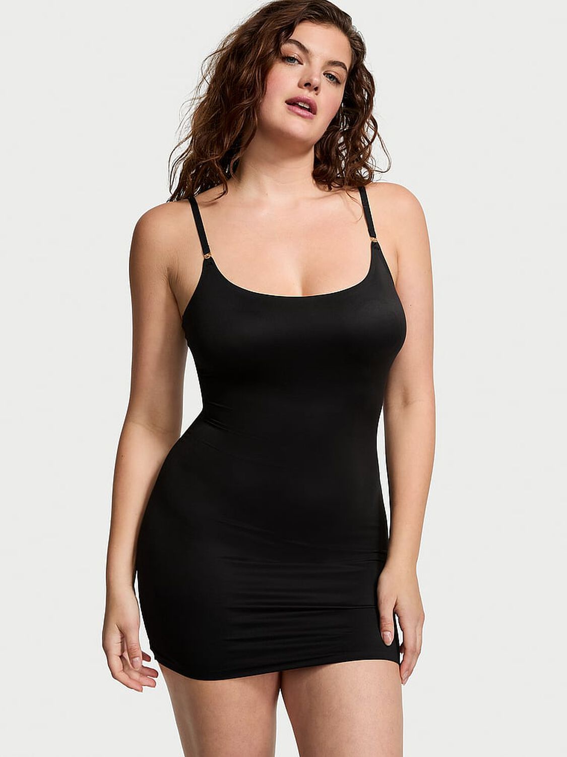 vs Victoria's Secret BODYWEAR by Victoria with FeatherSoft™ Innovation Slip Dress Black 1 of 4 