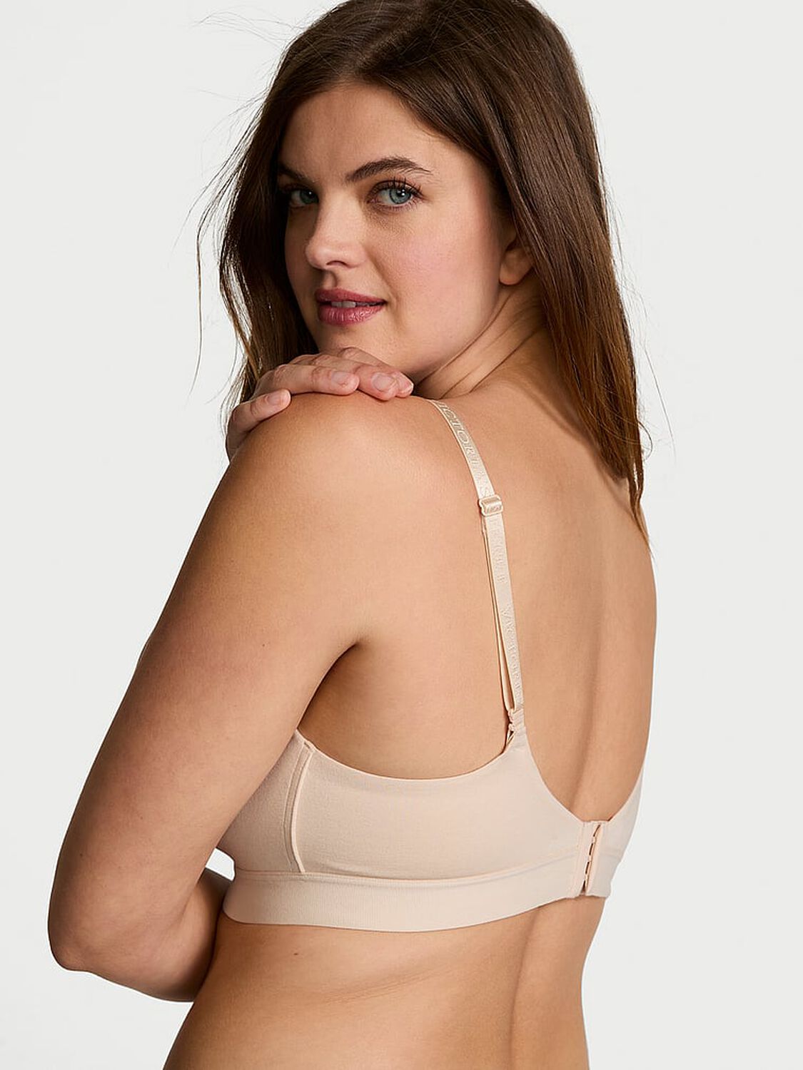 vs The T-Shirt Shine Patch Lightly Lined Wireless Bra Marzipan 2 of 4 