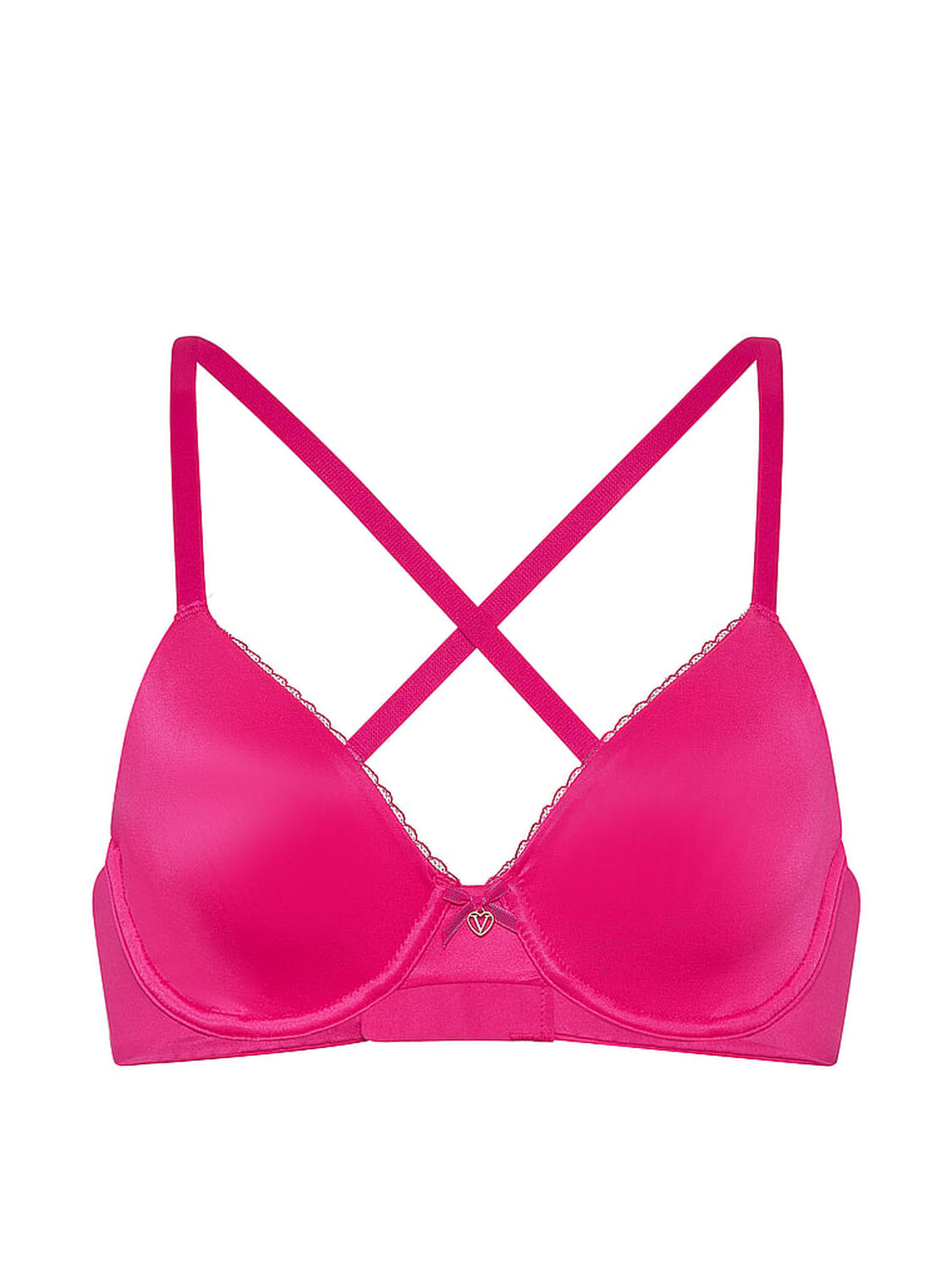 vs Body By Victoria Invisible Lift Unlined Smooth Demi Bra Pop Pink 3 of 4 
