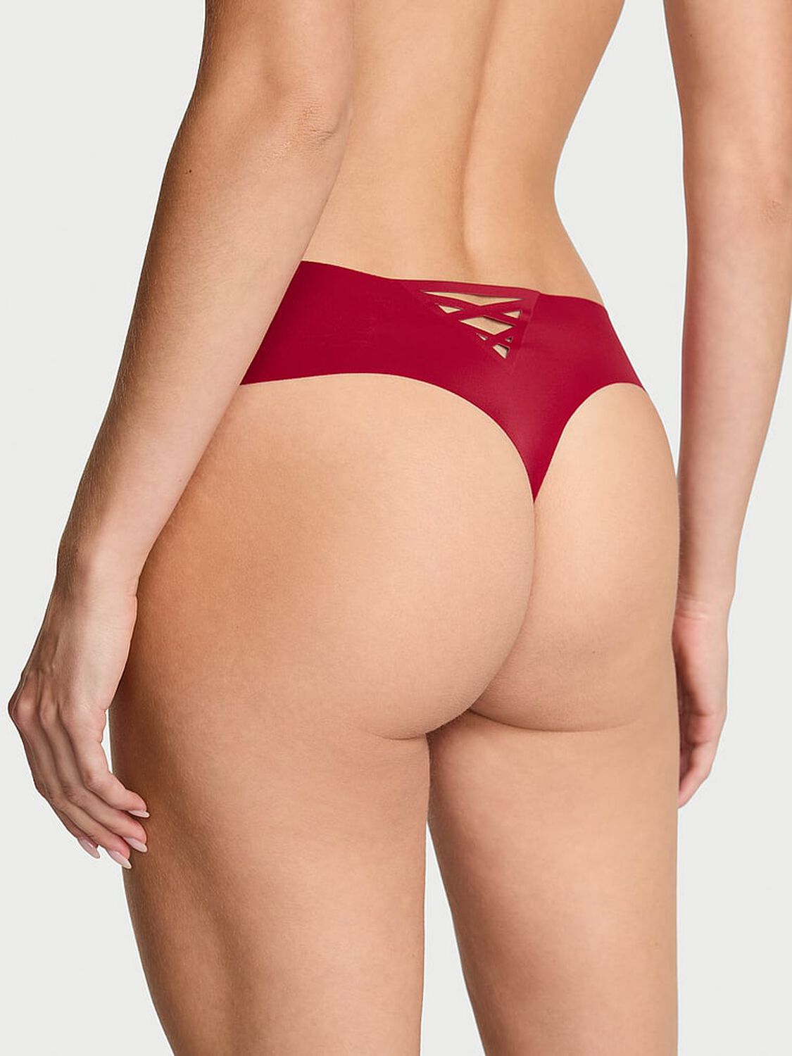 vs No-Show No Show Strappy Thong Panty Red Lacquer 2 of 3 