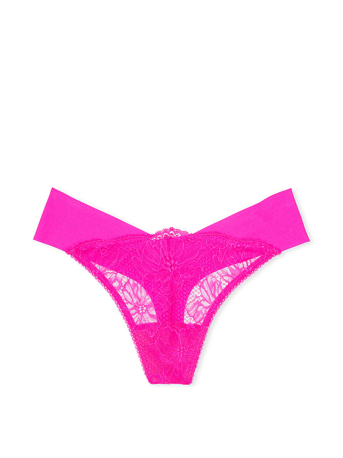 vs No-Show Lace-Front No-Show Thong Panty 3 of 4 