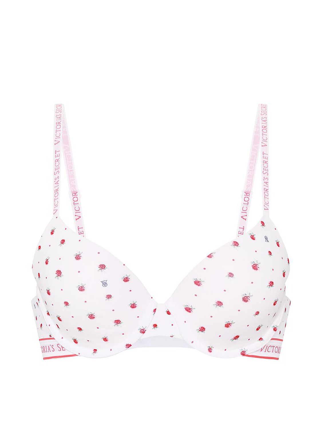 vs The T-Shirt Perfect Shape Cotton Push-Up Bra Pink Ditsy Floral 3 of 3 