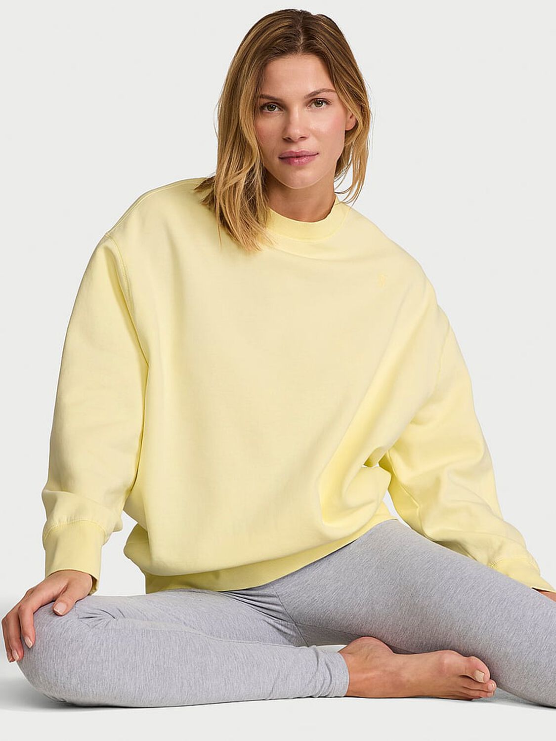 vs Angel Essentials Effortless Fleece Crewneck Sweatshirt 1 of 2 