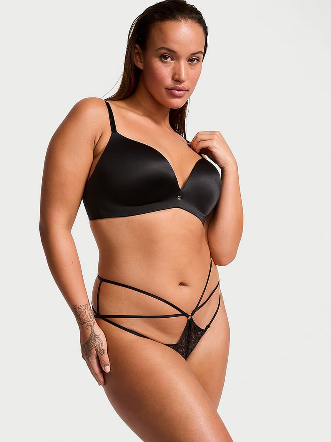 vs Very Sexy Lace Strappy Crotchless Cheeky Panty 2 of 2 