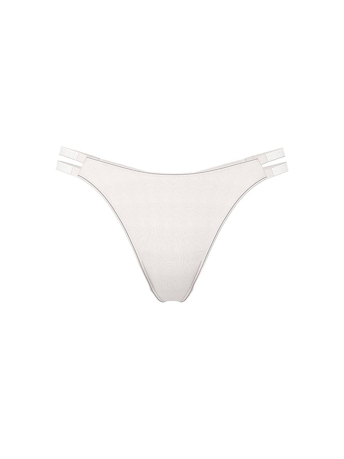 vs Very Sexy Double Shine Strap Smooth Thong Panty Coconut White 3 of 3 