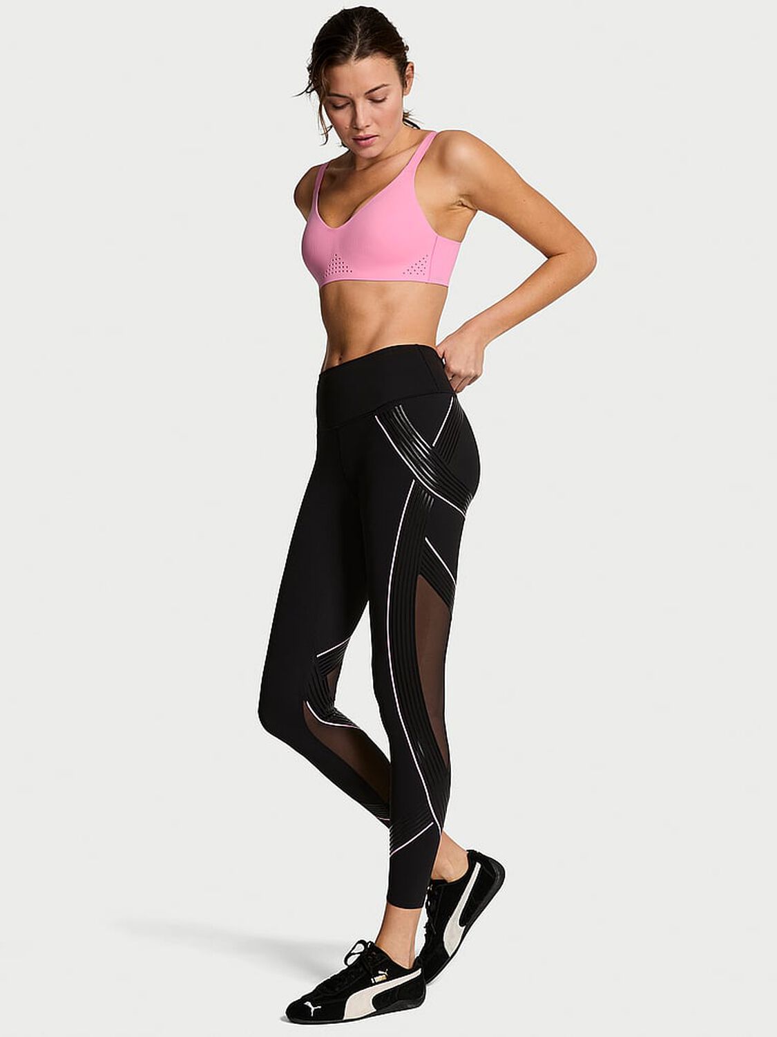 vs Vsx VSX Elevate&trade; Refined Contours Legging Black & Pink 1 of 4 