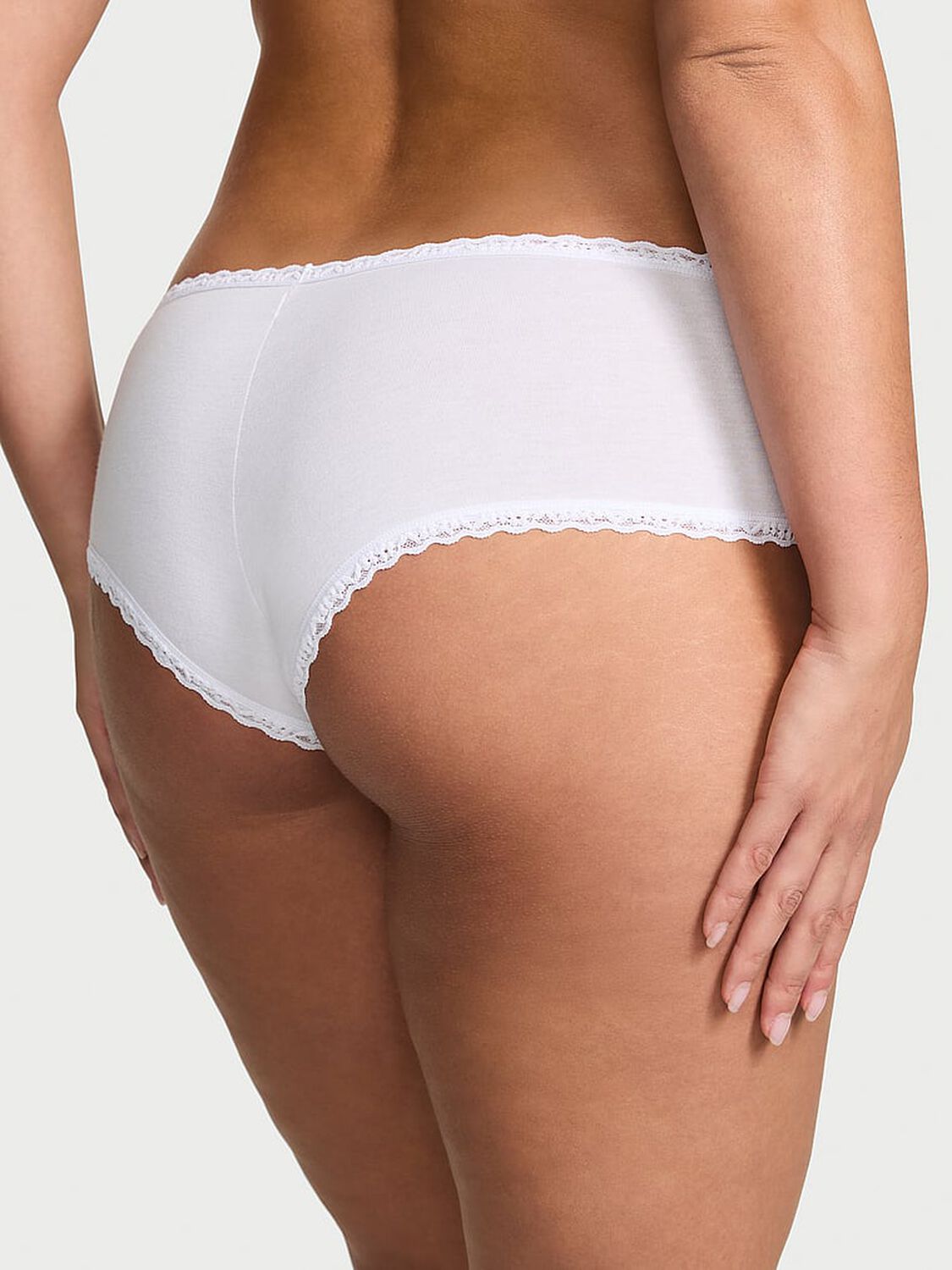 vs The Lacie Cotton Lace-Waist Cheeky Panty White 2 of 3 
