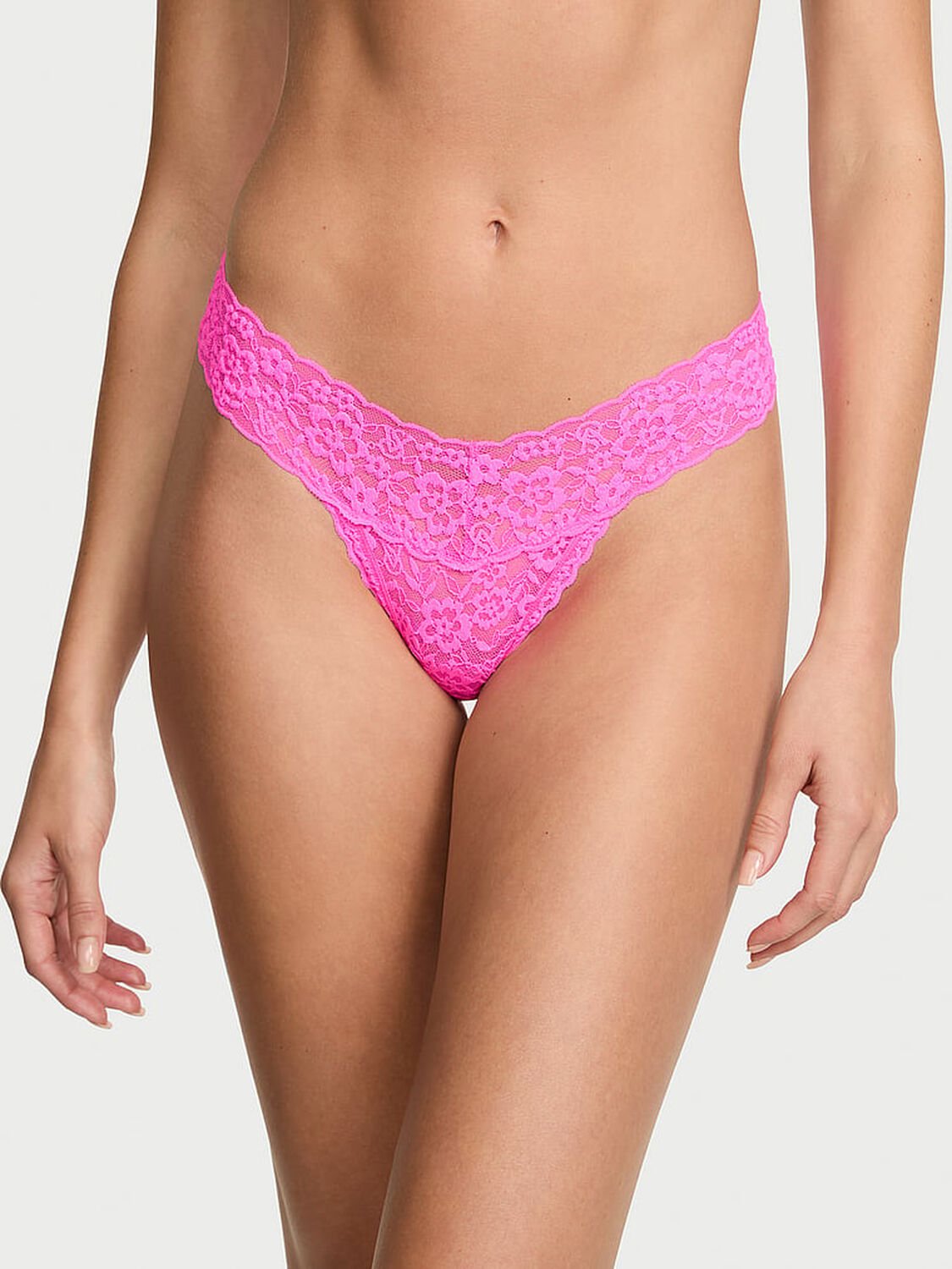 vs The Lacie Lace Thong Panty Neon Princess Pink 1 of 3 