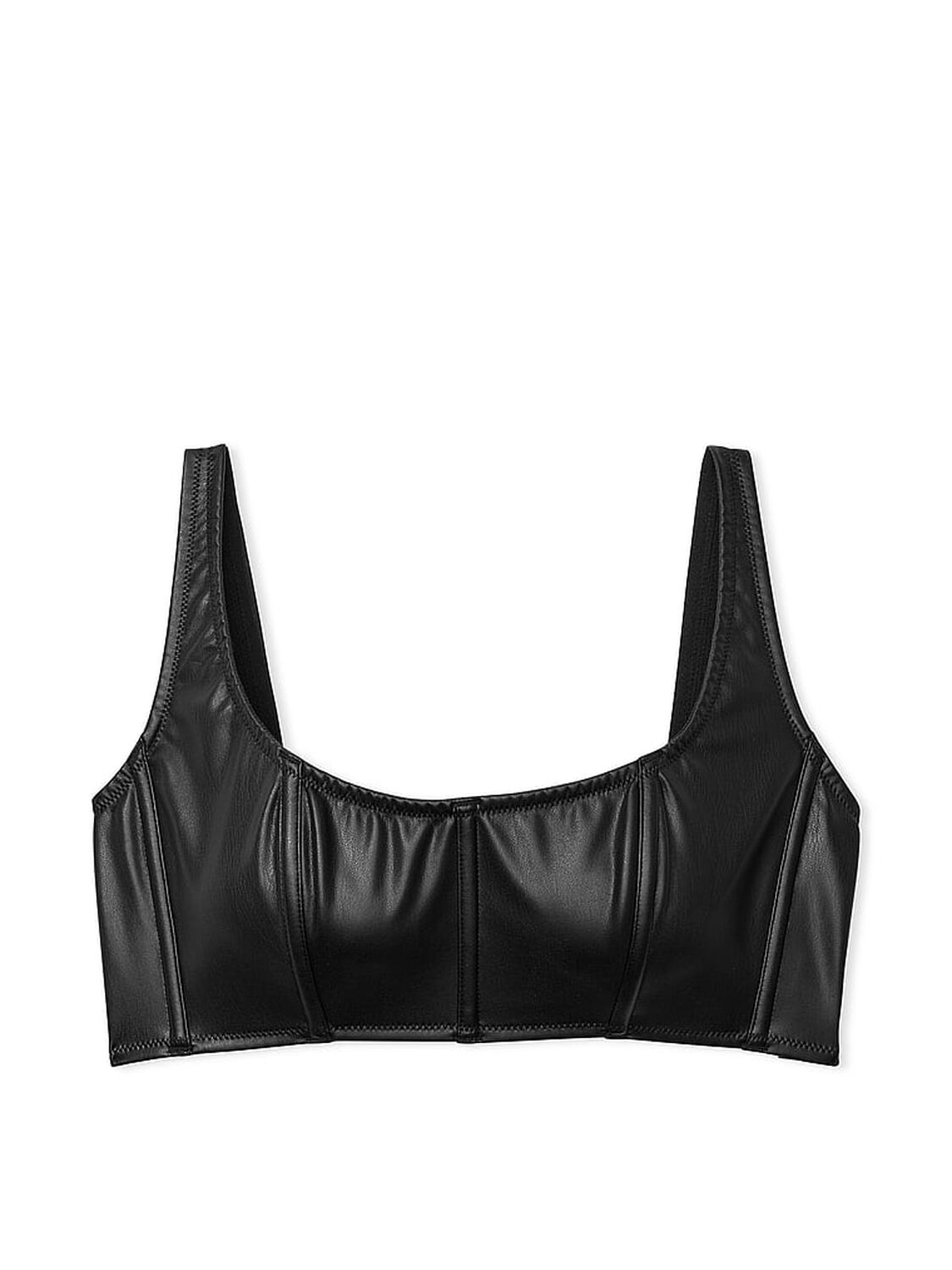 vs Very Sexy Faux Leather Mini Corset Top Black 3 of 4 