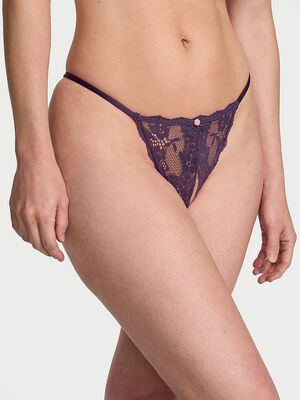 Lace Peekaboo String Thong Panty