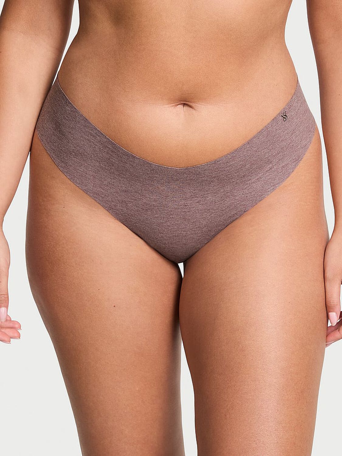 vs No-Show No-Show Cotton Thong Panty Heather Cocoa Blush 1 of 3 