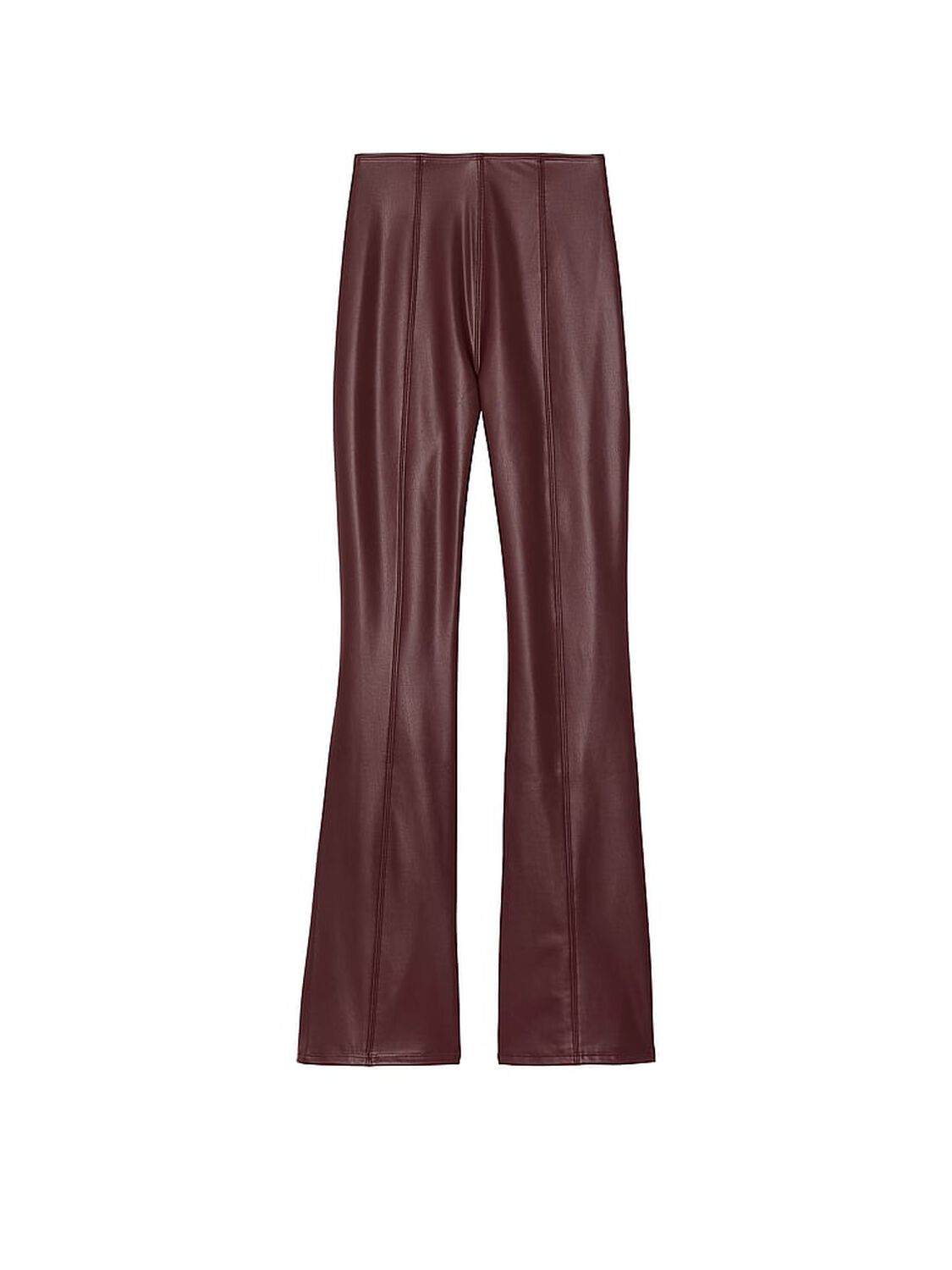 vs Victoria's Secret Faux Leather Pants Burgundy Brown 3 of 4 