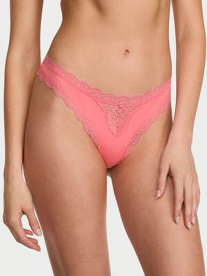 Lace-Trim Thong Panty