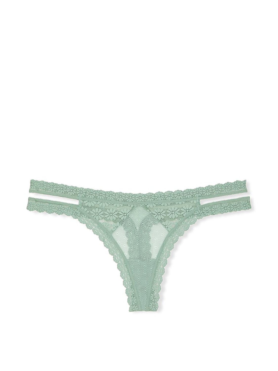 vs The Lacie Daisy Lace Thong Panty Seasalt Green 3 of 3 