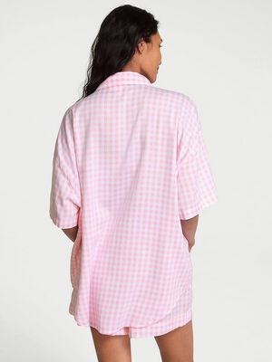 Modal-Cotton Gingham Short Pajama Set