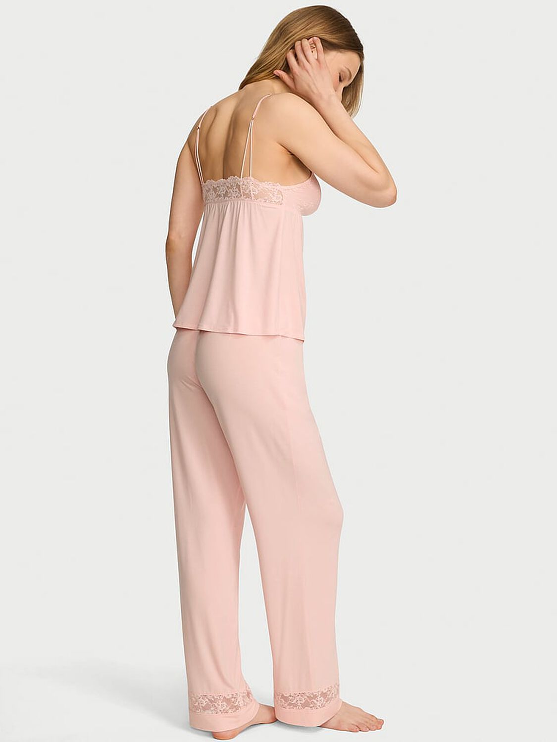 vs Victoria's Secret SoSoft&trade; Modal Lace-Trim Cami & Pants Set Purest Pink 2 of 3 