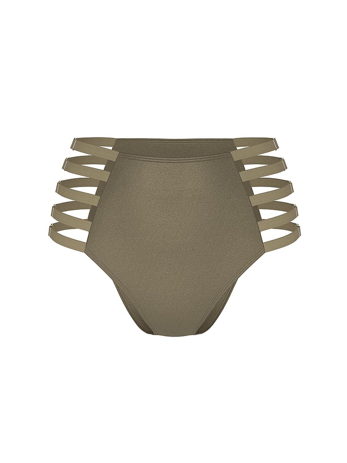 vs Victoria's Secret Swim Archives Sexy Cut-Out High-Waist Cheeky Bikini Bottom Desert Cactus 3 of 3 