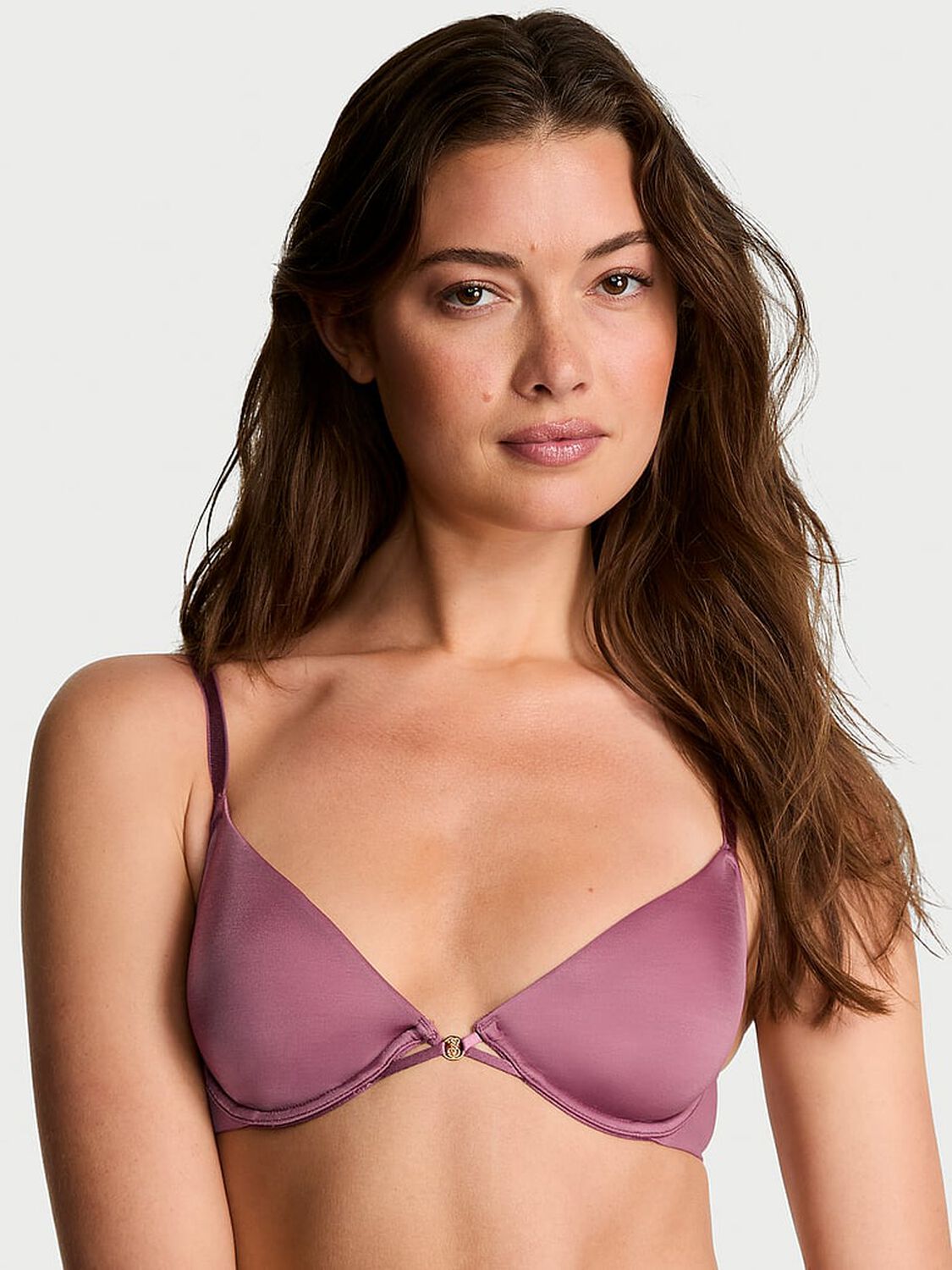 vs Very Sexy Smooth Unlined Low-Cut Demi Bra Purple Vapor 1 of 4 